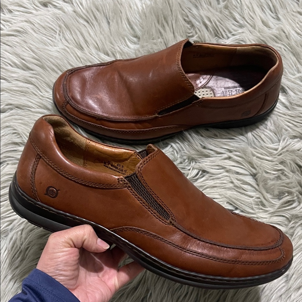 Born Men's Tan Leather Loafers
